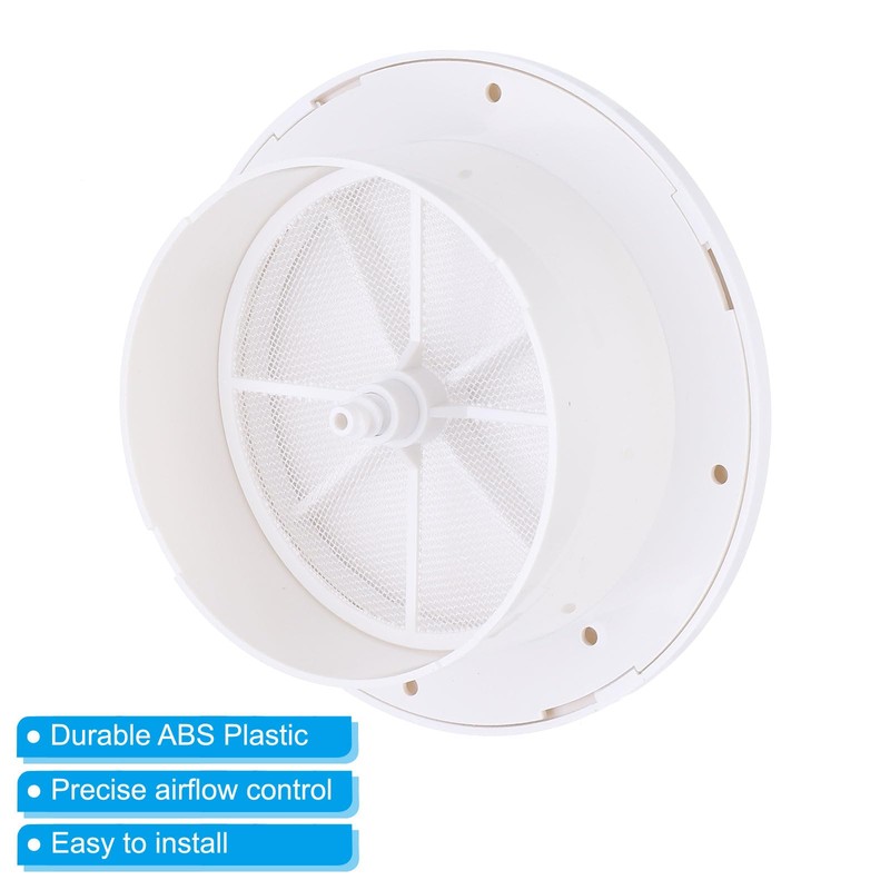 PATIKIL 5 Inch Round Air Vent, ABS Adjustable Soffit Exhaust