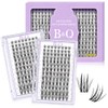 B&Q Individual Eyelashes, Pack of 208 DIY Lash Clusters for