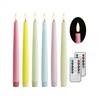 Stmarry Multicolored Pastel Flameless Taper Candles with Remote and Timer,