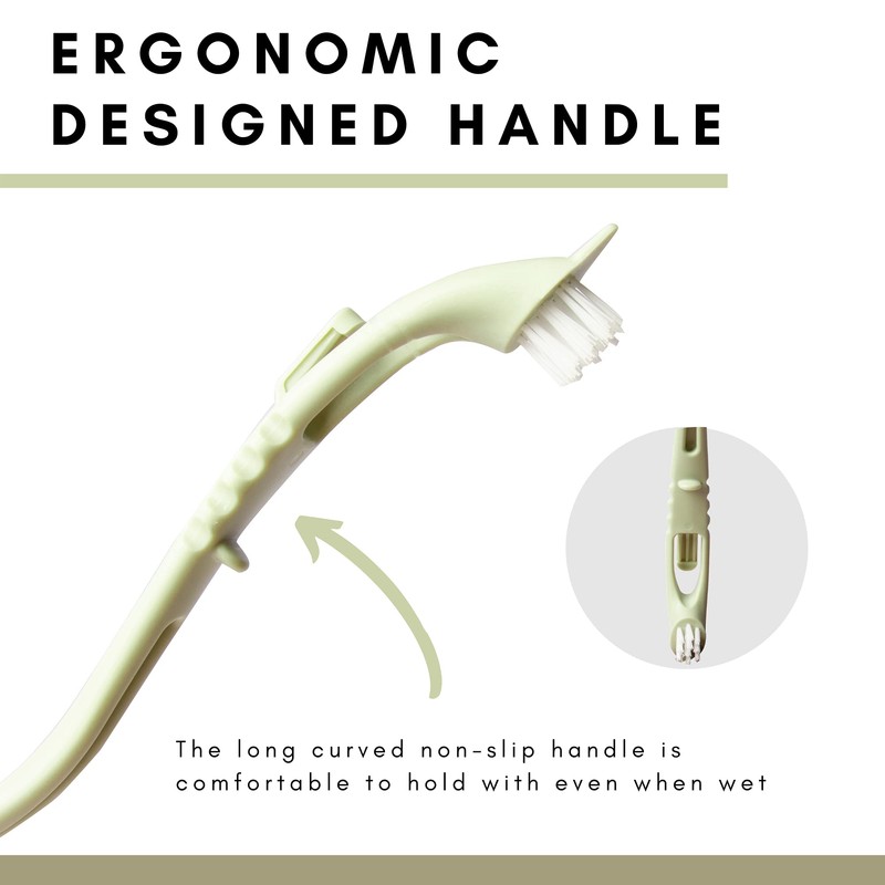 Skylarlife Multifunctional Double-ended Shoes Brush with Comfortable Handle Deep Clean