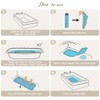 SHUCHING Non-Slip Blue Bath Mat for Safe Showering