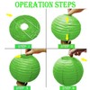 brzikwt Green Paper Lanterns 12Pcs Hanging Chinese Lanterns for Wedding