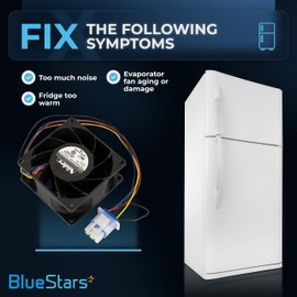 2025 Upgraded WR60X26866 Refrigerator Evaporator Fan Motor, Compatible with GE Refrigrator, Replace V80E14MS2A3-57A611 WR60X10341, WR60X26030, WR60X10356, WR60X10357, Ap6278228 by BlueStars