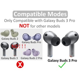 IiEXCEL 5 Pairs Galaxy Buds 3 Pro Ear Hooks Wingtip, Replacement Silicone Wings Sport Earhooks Ergonomic Design Wing Tips Holder Non-Slip Anti-Slip Comfortable Accessories for Galaxy Buds 3 Pro