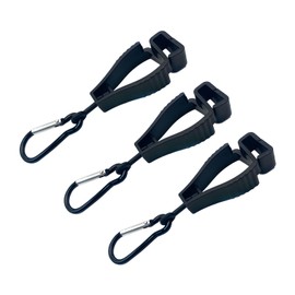 Yucenora 3PCS Glove Holder Clips, Glove Buckle Accessory, Hanging on The Belt and Bag (Black)