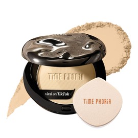 TIMEPHORIA Base de Maquillaje en Polvo Timeless Optima, Alta Cobertura y Acabado Matte Blur, 16H Control de Brillo, Polvo Compacto para Piel Grasa y con Acné, con Aplicador de Cara, 8.5g(002 Birch)