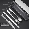 Zing TTI titanium tableware set, travel tableware with box, including