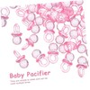 IWOWHERO 100Pcs Acrylic Pacifiers for Shower Decorations Pacifiers Reusable Shower