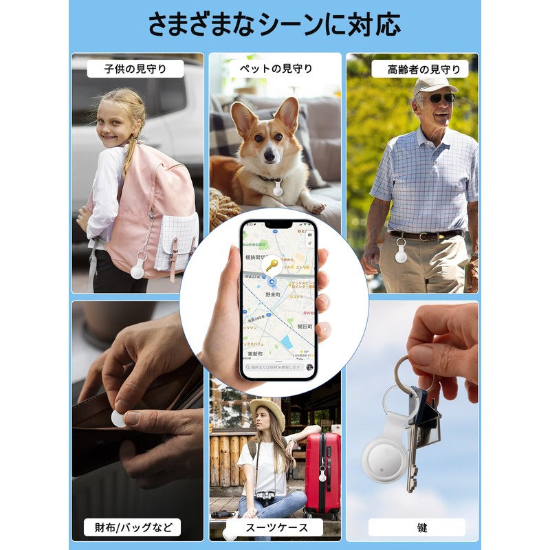 OUNEYTO Air Tag, Apple Lost Prevention Tag, Ultra Thin GPS