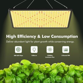 Led Grow Light Sunlight, Full Spectrum Plant Light, Hanging Grow Lights for Indoor Plants Seedling Hydroponic Plants Veg Flower Growing Lamps, for 3x3/2x2 Veg Flower Grow Tent(Actual Power 100±10W)