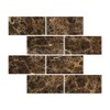 Emperador Dark Spanish Marble 6 X 12 Subway Field Tile,