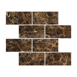 Emperador Dark Spanish Marble 6 X 12 Subway Field Tile, Polished
