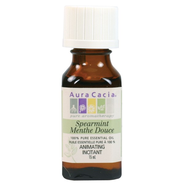 Aura Cacia Spearmint Essential Oil 100% Pure Essential Oil 15
