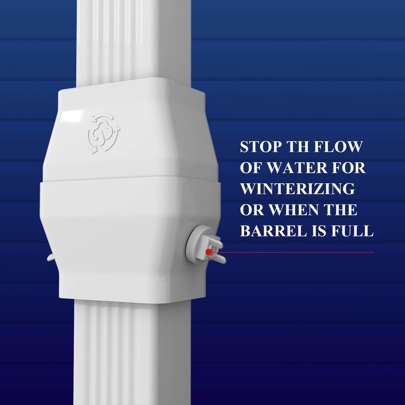 Rain Barrel Diverter Kit for 2"x3" or 3"x4" Gutter Downspouts,