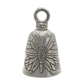 Guardian Bell Butterfly Good Luck Bell w/Keyring & Black Velvet Gift Bag | Motorcycle Bell | Lead-Free Pewter | Good Luck Gift to Friends & Family | Bike Bell | Made in USA