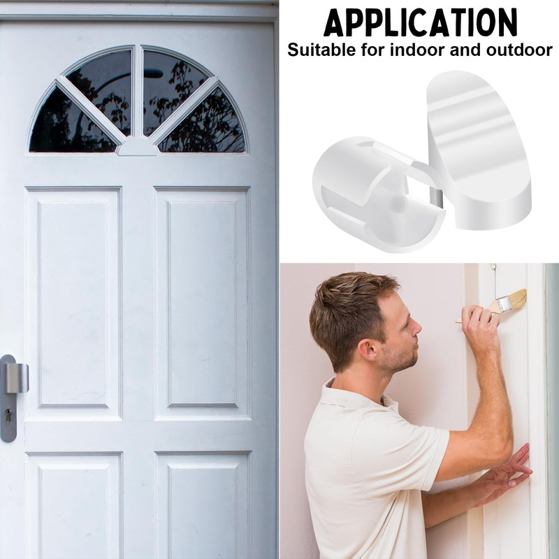 Wonderjune 50 Pcs Door Screw Hole Plugs Entry Door Frame