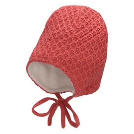 Sterntaler Girls GOTS Knitted Hat Tie Straps Hat, pink