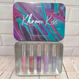 Colorco Khrome Kiss Lip Gloss Set - 5 Shimmery Shades In Metal Tin