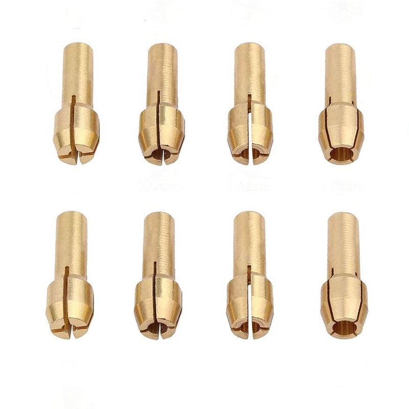 Luo ke 9 Pieces Brass Collet Brass Chuck Fits Dremel