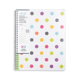 Blue Sky 2024-2025 Academic Year Teacher Weekly and Monthly Lesson Planner, 8.5" x 11", Flexible Cover, Wirebound, Dots (100330-A25)
