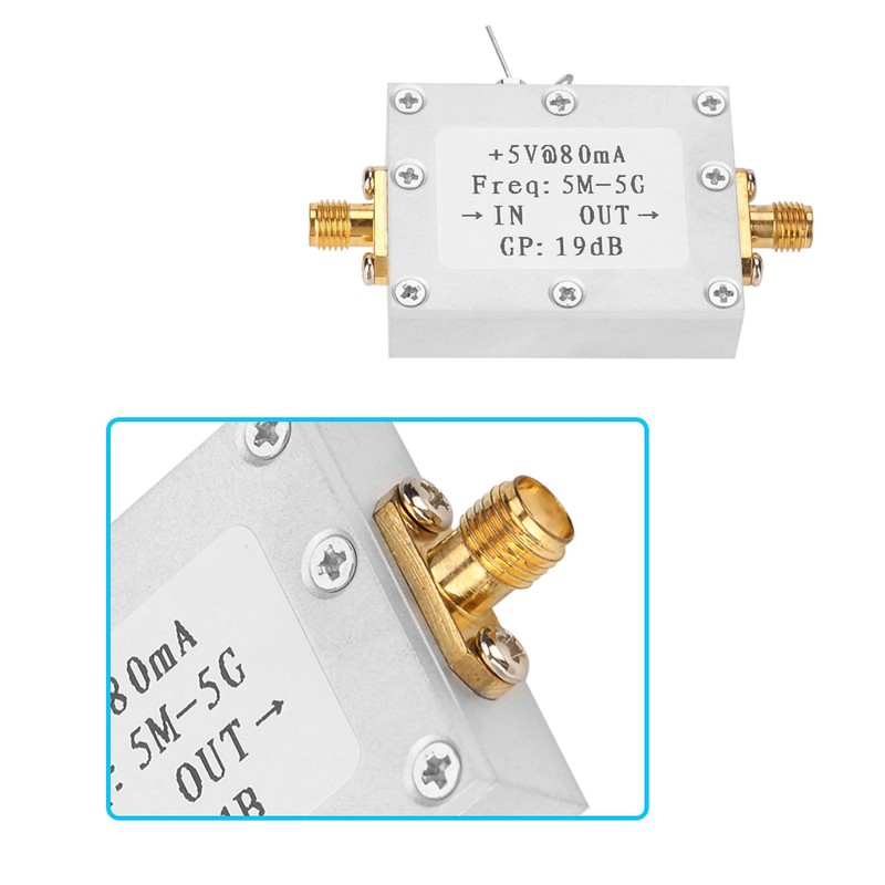 5M-5GHz Wideband RF Signal Amplifier Gain 19dB@2G Broadband Amplification