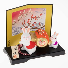 Seto Pottery Sha 2023 Zodiac U-Kai-lucky Lucky Figurine Kaifun Gavel Uochikobi Shoho Kiln 146 14.5 x 6.2 x H 8.8 cm