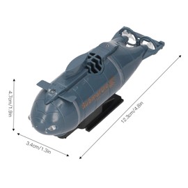 Drfeify Mini Electric Submarine, 2.4G Wireless 6 Channel RC Submarine Waterproof Mini Electric Diving Boat Toy Gift Effector for Children (Blue)