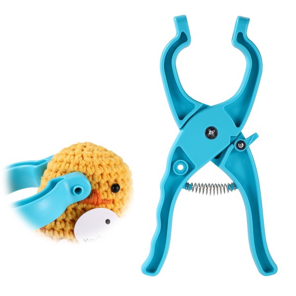 Crochet Safety Eyes Tool, 8.3x4.1in Plastic Snapper Auxiliary Tool for