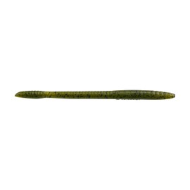 Berkley PowerBait® Bottom Hopper Fishing Bait, Watermelon Seed, 6.25 in, Finesse Worm with Irresistible Flavor, Realistic Worm Profile, Lifelike Action, Ideal for Shaky Heads and Texas Rigs