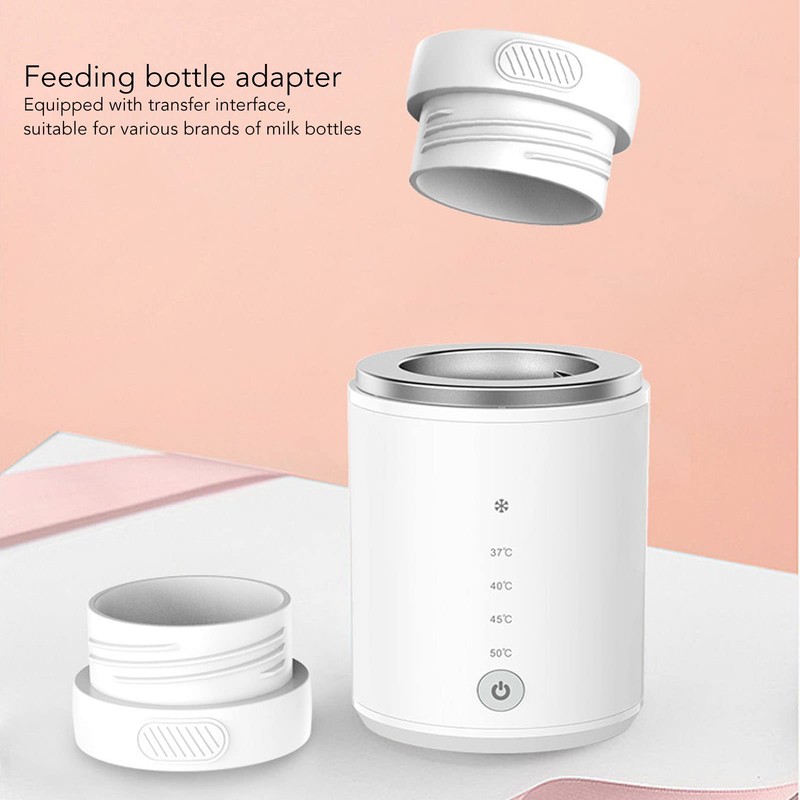 Calentador de Biberones Portátil, 4 Selecciones de Temperatura, Recargable, Apto