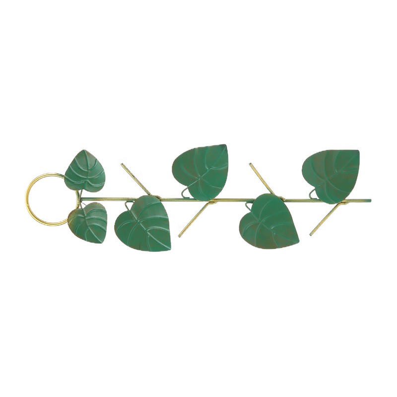 Birds Feeder Hanging Metal Green Leaf Shape Hummingbirds Feeder for