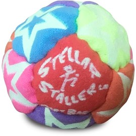 DIRTBAG Stellar Staller Glow in The Dark 12-Panel Footbag Hacky Sack, Hand-Stitched, Synthetic Suede - Multi Color
