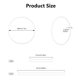 Rubber Bands White Rubber Elastic Bands 400PcsThick Natural Rubber Bands Heavy Duty Strong Elastic Bands for Tie Dye, Hair Home, Pens, Crab,Catapults, Bills, Bank Paper, Office Supplies(38mm)