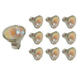 10-Pack PGU10 Based 120V 50W Halogen Light Bulb, 5100K