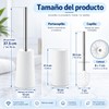 Cepillo de Inodoro 360° Acero Inoxidable con Mango Largo –