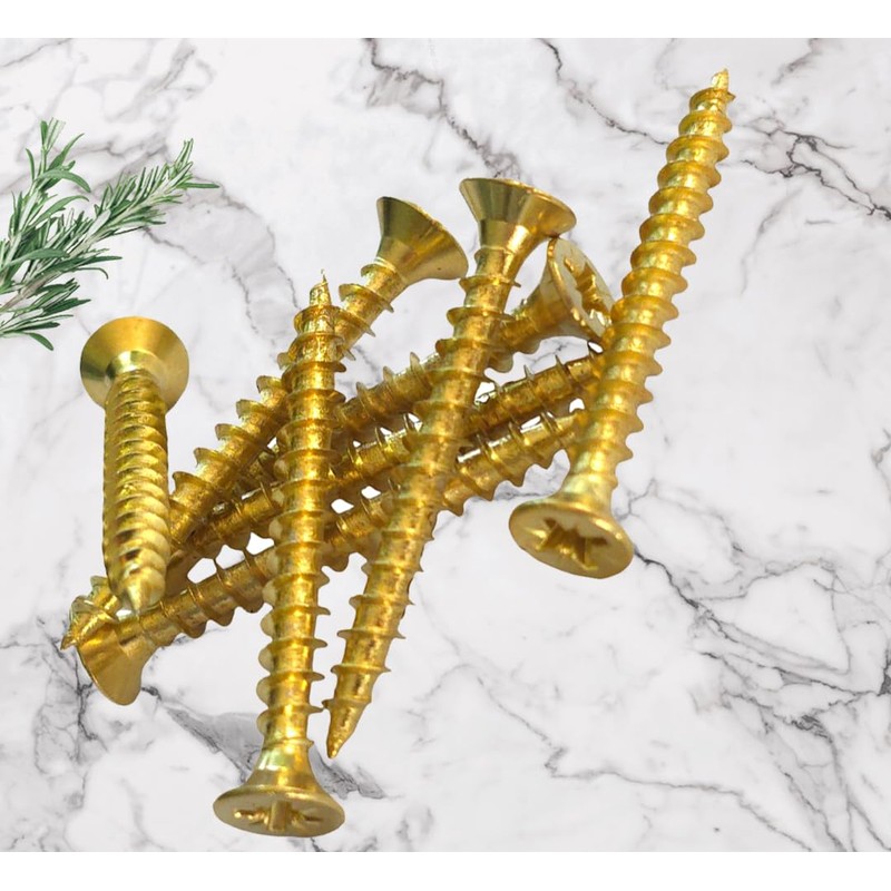 M4 x 30mm Door Hinge Brass Screws Replacement (Pack of