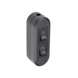 Rebower Inline Cord Switch AC 250V 1A On/Off Rocker Control Switch [for Lamp Desk Lighting] - 2.7 x 1.3 Inches, Black