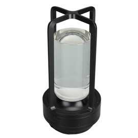 Hyuduo Crystal Touch Lamp Cordless Table Lamp, USB Rechargeable, Touch Control, 3 Color Stepless Dimming, Crystal Lampshade, Dimmable Table Lamp, for Indoor Bedside, Study (Black)