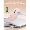 RAPIQUE Slim Wireless Mouse, Bluetooth & 2.4GHz, Rechargeable, Beige