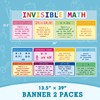 Tlpmsk Educational Math Posters,Large Invisible Math Poster with Dot Glue,13.5”x39”