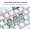 iBlancod K87 87 Keys Wired Mechanical Keyboard Metal Panel Two-color