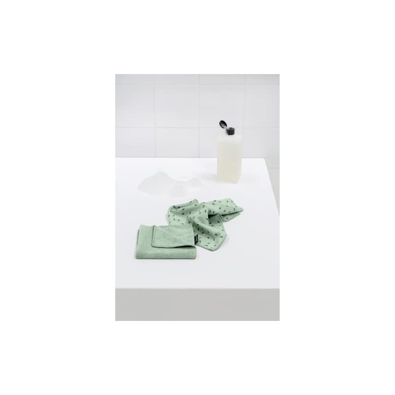 Brabantia 2 paños de Limpieza de Microfibra (Verde Jade) absorbentes