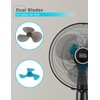 BLACK+DECKER 16" Dual Blade Standing Fan with Remote Control, Oscillating
