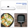UPKOCH 12.2 Inch Tempered Glass Kitchen Pot Lid with Handle