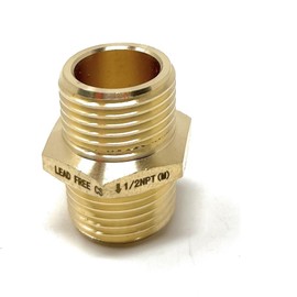 Cascada 1/2" G Thread (Metric BSPP) Male to 1/2" NPT Thread Male Pipe Fitting Adapter - Lead-Free