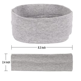 Headbands for Women,6Pcs Elastic Sweat Yoga Hairbands,Non Slip Fashion Ladies Turban Headband, Solid Color Sports Running Hairbands