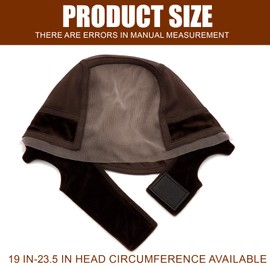 1 Wig Cap, Wig Grip Cap, Brown Velvet Lace Wig Caps to Hold Wig in Place, Comfortable and Adjustable Design for All-Day Wear, Suitable for Various Occasions, Lace Front Wig Grip Cap