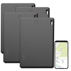 Callstel Key Locator: Set of 4 Key Finders, Wireless Charging Function, Credit Card Format (Key Fob Locator, Locator, Key Chain)