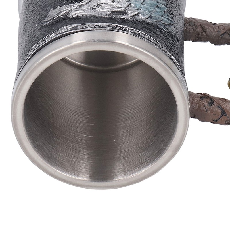 Stainless Steel Liner Mug Resin Decorative Hand Painted Beer Cup