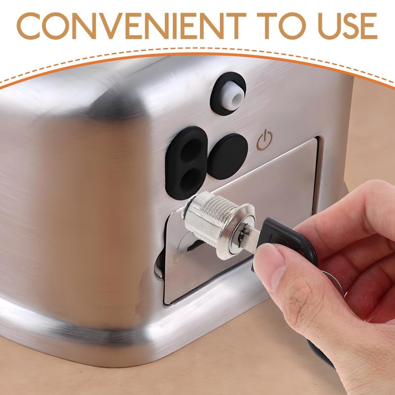 SOLUSTRE Toilet Paper Dispenser Lock and Keys Set Stainless Steel